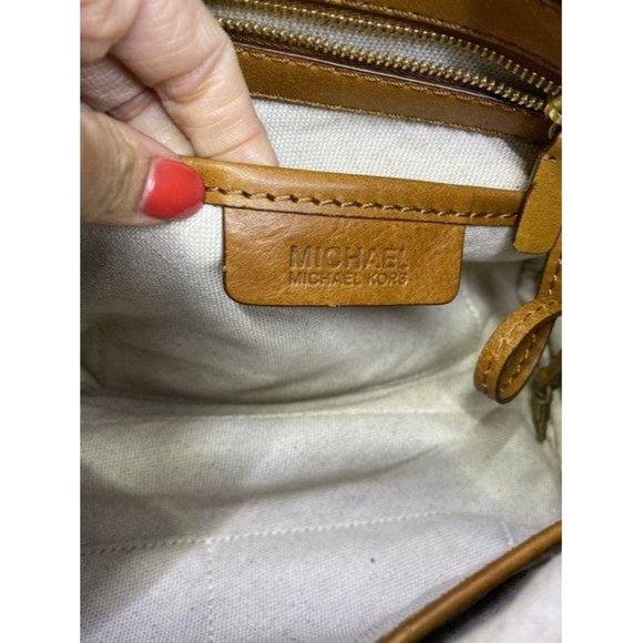 michael kors bowling bag brown tote - Picture 9 of 10